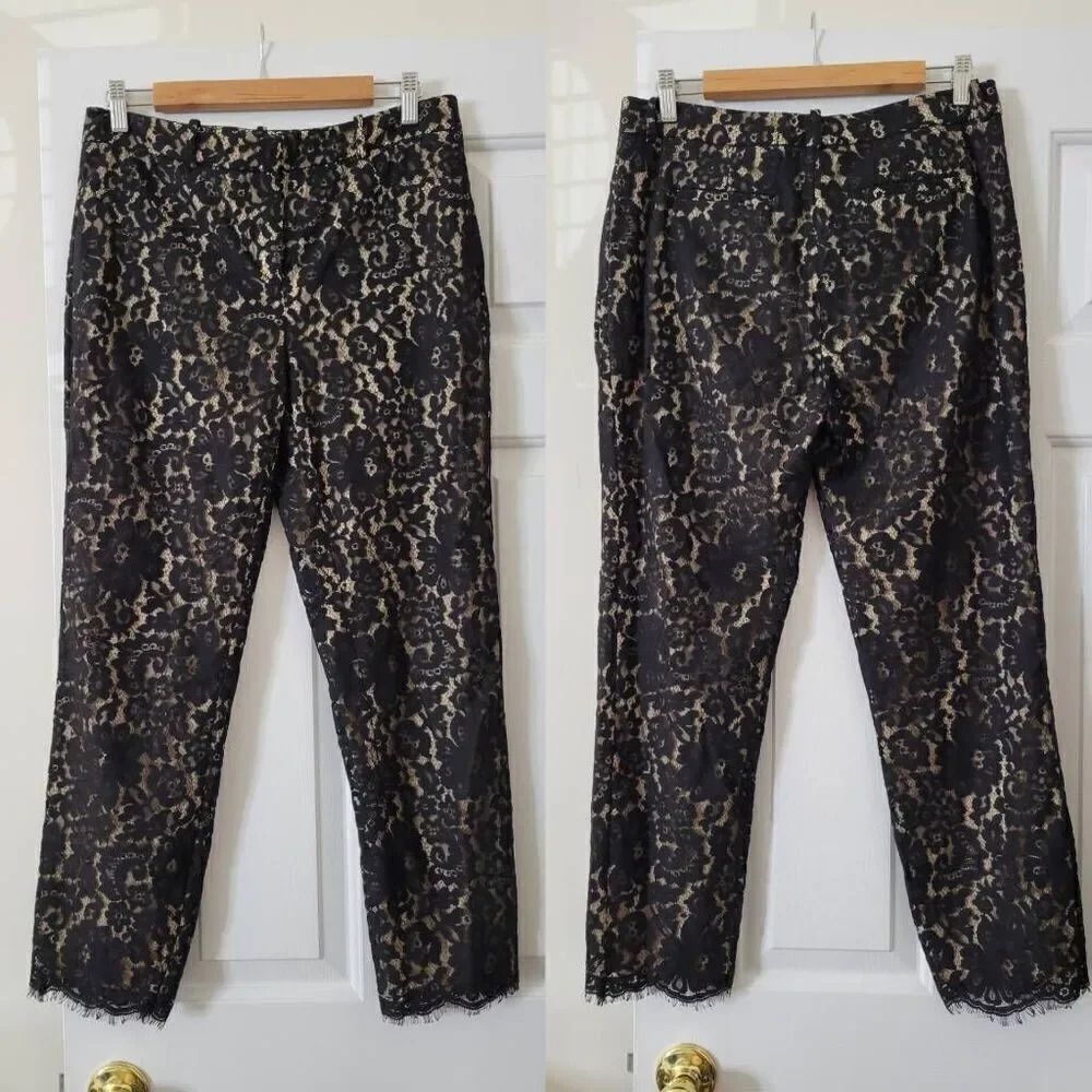 Robert Rodriguez Black Lace Pants 10